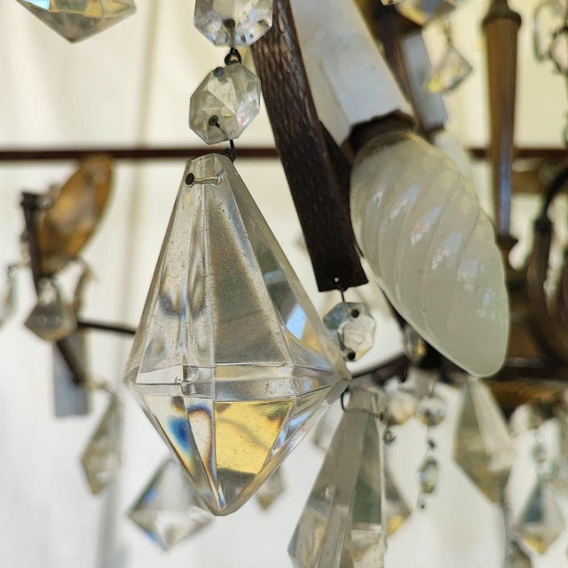 Antique Crystal Chandelier, Early 20th Century For Sale - Image 4 of 10