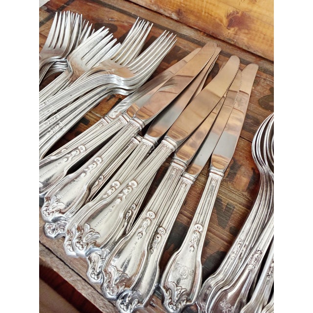 1960s Silver Plated Flatware Service for 10 From the Fontainebleau Hotel Miami Beach - 60 Piece For Sale - Image 11 of 12