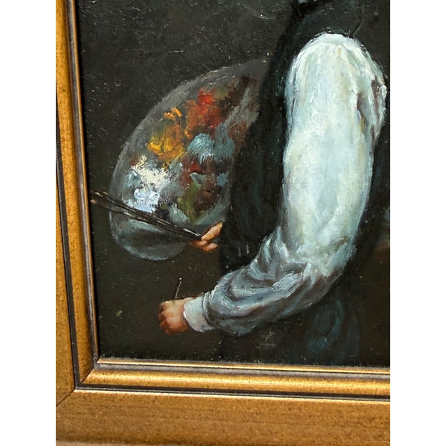 Frédéric Bazille Self-Portrait With Palette Reproduction Print, Framed For Sale - Image 4 of 12
