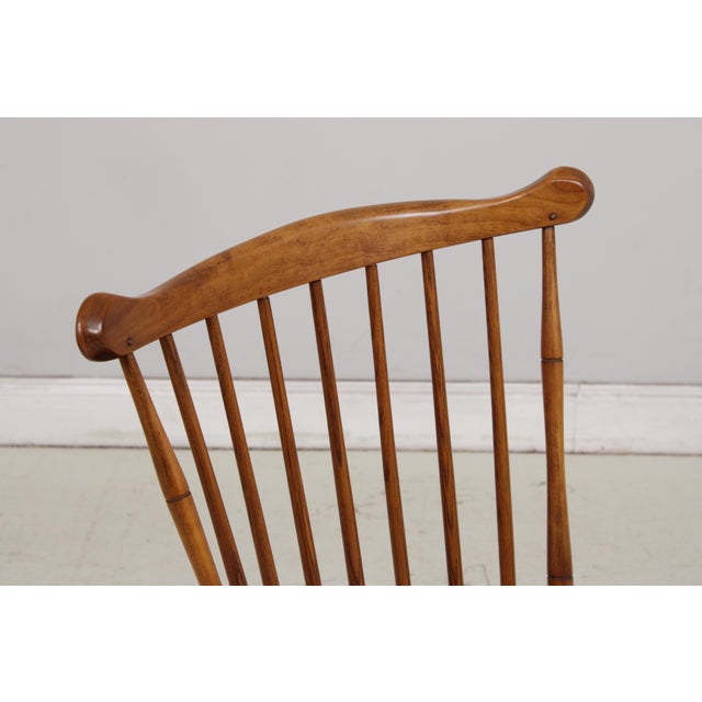 Wood Set of 6 Stickley Cherry Windsor Style Chairs For Sale - Image 7 of 18