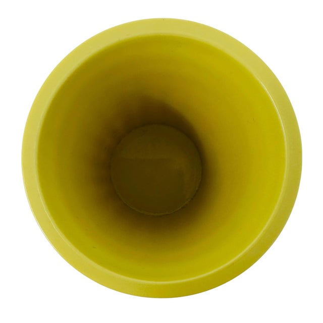 1970's Bai Yellow Faux Bamboo 4pc Bathroom Set Wastebasket Tissue Box Cover Soap For Sale - Image 9 of 18
