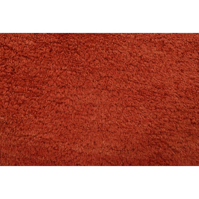 1990s Gabbeh Rug 8’2” X 10’5” Red Wool Vintage Hand-Knotted Oriental Carpet For Sale - Image 5 of 15