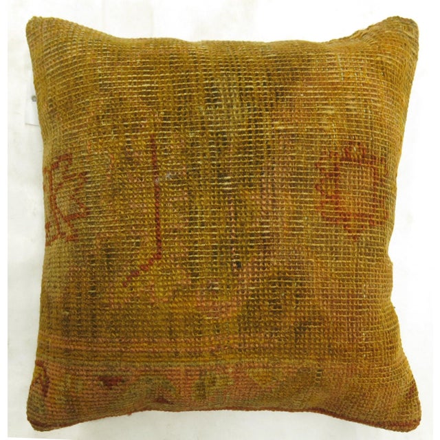 Pillow made from a 19th century oushak rug