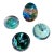 Collection of Green Glass Vintage Paperweights- Set of 4 For Sale