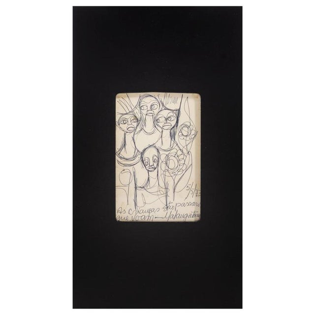 Malangatana, Children Are Birds That Fly, 1973, Pencil Drawing on Paper For Sale - Image 6 of 6