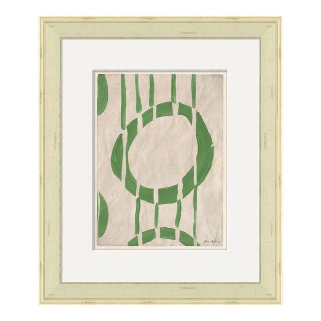 Circle Series - Green 2 by Dana Gibson, Framed Art Print For Sale