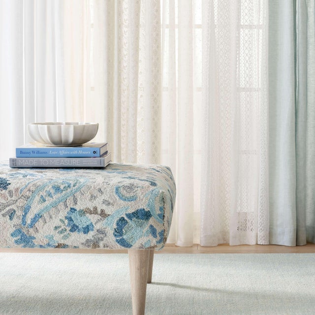 Dash & Albert Dash & Albert by Annie Selke Crosshatch Sky Micro Hooked Wool Rug, 4' x 6' For Sale - Image 4 of 6