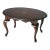 Grace Oval 4 Legs Coffee Table, Dark Brown For Sale