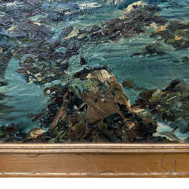 Mid-20th Century American Seascape Oil Painting For Sale - Image 10 of 11