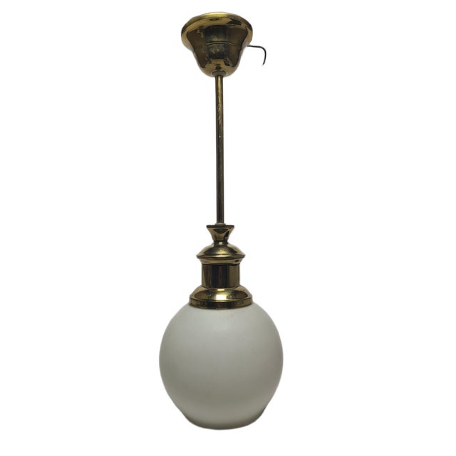 Art Deco Pendant Lamp, Poland, 1950s, in Very Good conditions. Designed 1950 to 1959 European Plug (up to 250V).The wiring...
