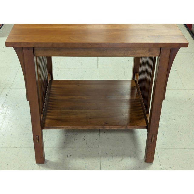 Stickley Harvey Mission Cherry Wood Lamp Table For Sale - Image 9 of 13