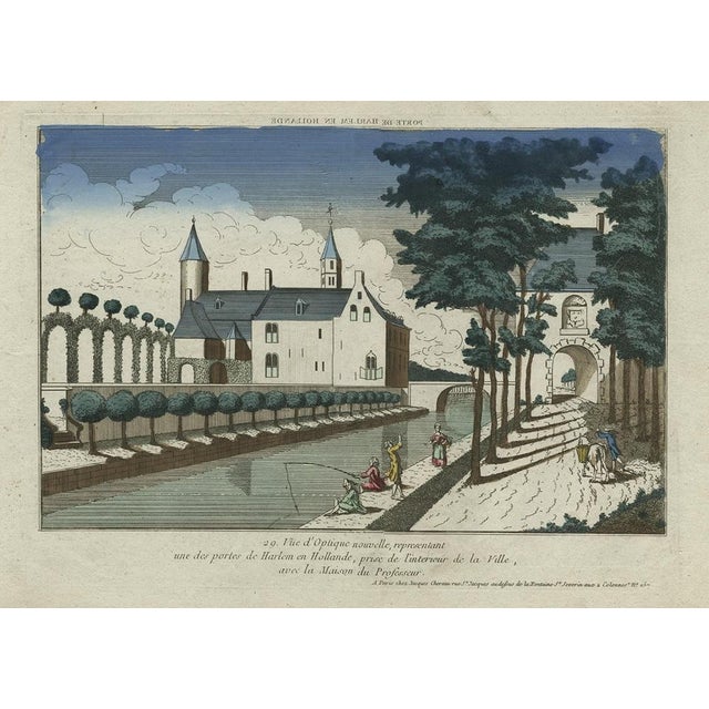 Jacques Chereau, Optical View of the Castle and Gate of Heemstede, 1760s, Paper For Sale - Image 3 of 5