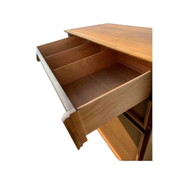 Vintage Five Drawer Mid-Century Walnut Chest For Sale - Image 4 of 6