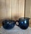 Tapio Wirkkala 1956 Vintage Tapio Wirkkala Finland Mouth Blown Cobalt Blue Blueberry Glass Sugar & Creamer For Sale - Image 4 of 6
