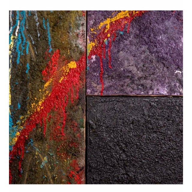 Abstract Juan Suarez, Large Spanish Contemporary Art Juan Suarez Abstract Bold Painting Triptych Group, 1988 For Sale - Image 3 of 7