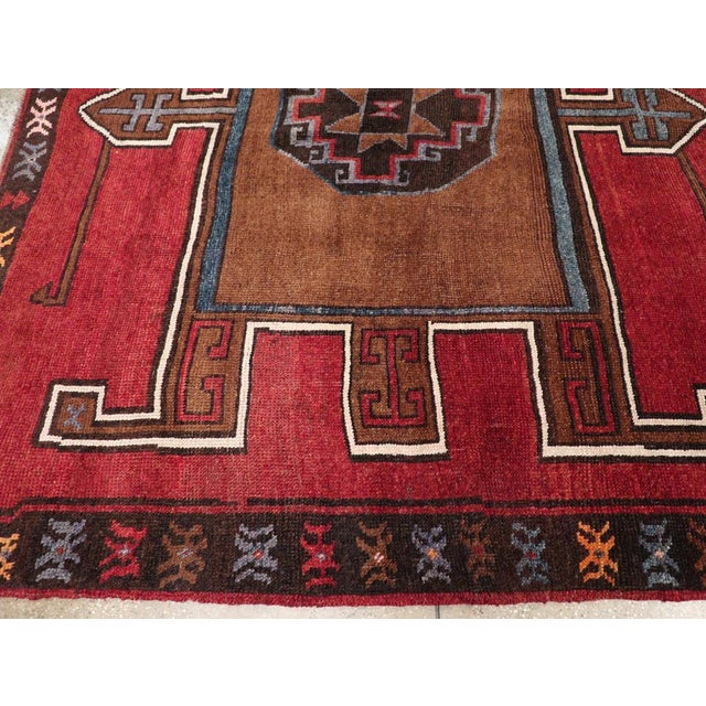 Mid 20th Century Galerie Shabab Collection Mid-20th Century Turkish Tribal Room Size Carpet For Sale - Image 5 of 8