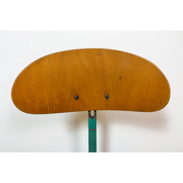 Industrial Dark Green Workshop Chair, 1950s For Sale - Image 6 of 18