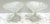 White Vintage Italian Frosted Glass Pedestal Berry Bowls or Candleholders, Set of Two For Sale - Image 8 of 8