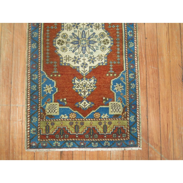 Folk Art Early 20th Century Zabihi Collection Turkish Small Rug - 1'9" x 3'3" For Sale - Image 3 of 5
