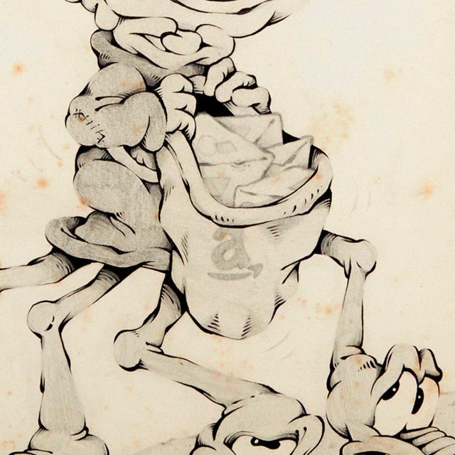 Pablo Dalas, Araneae Bezos, 2020, Mixed Media on Paper For Sale - Image 4 of 7