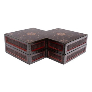 Chinese Finely Woven Coupled Presentation Box, C. 1800 For Sale
