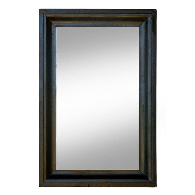 Ebonized Empire Period Antique Mahogany Mirror/Original Back For Sale In Los Angeles - Image 6 of 12