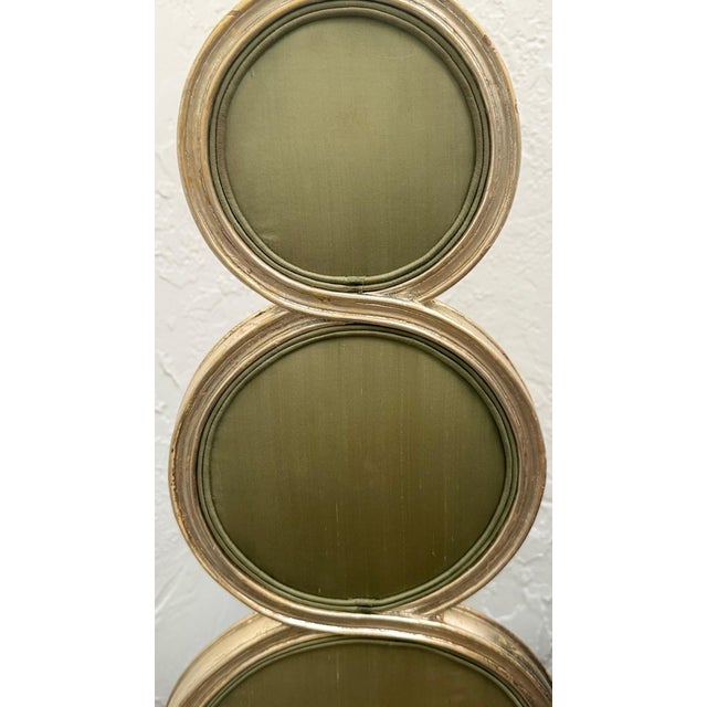 Green 1980s Christopher Guy Style High-Back Couture Chair — Frances Elkins Inspired Triple Loop Design For Sale - Image 8 of 15