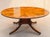 English Regency Revival 72-Inch Figured Elm Sunburst Center Pedestal Dining Table on Brass Casters For Sale - Image 4 of 18