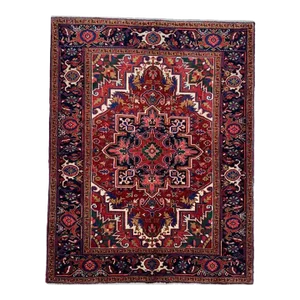 Persian Heriz Area Rug 4’10” X 6’1″