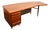 Mid Century Modern Desk Executive Office Stow Davis Boomerang Large Walnut MCM For Sale