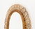 Wood Mid-Century Oval Rattan and Bamboo Wall Mirror attributed to Franco Albini, Italy, 1960s For Sale - Image 7 of 10