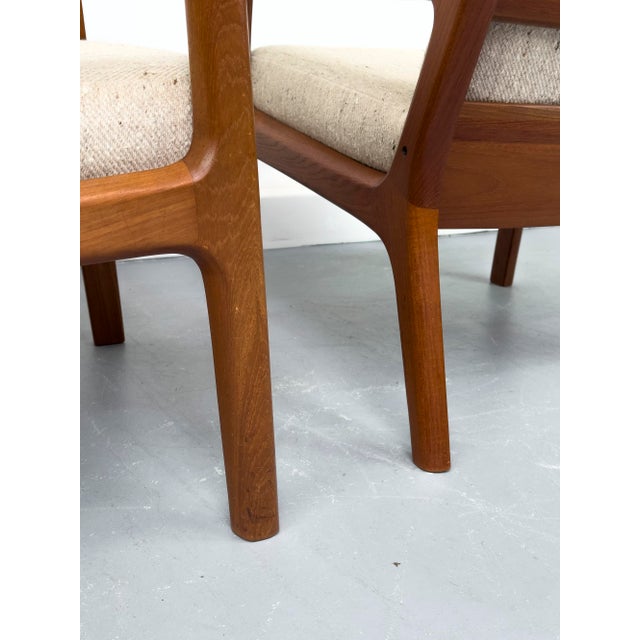 Senator Lounge Chairs in Teak and Wool by Ole Wanscher for Cado, 1960s, Set of 2 For Sale - Image 11 of 18