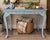 Antique Early 20th Century Blue French Country Carved Wood Rustic Console/Accent Table For Sale - Image 12 of 12