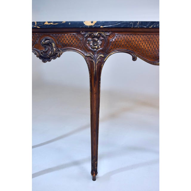 Monumental Louis XV Style Console Table, Portoro Marble Top, 1920s For Sale - Image 11 of 18