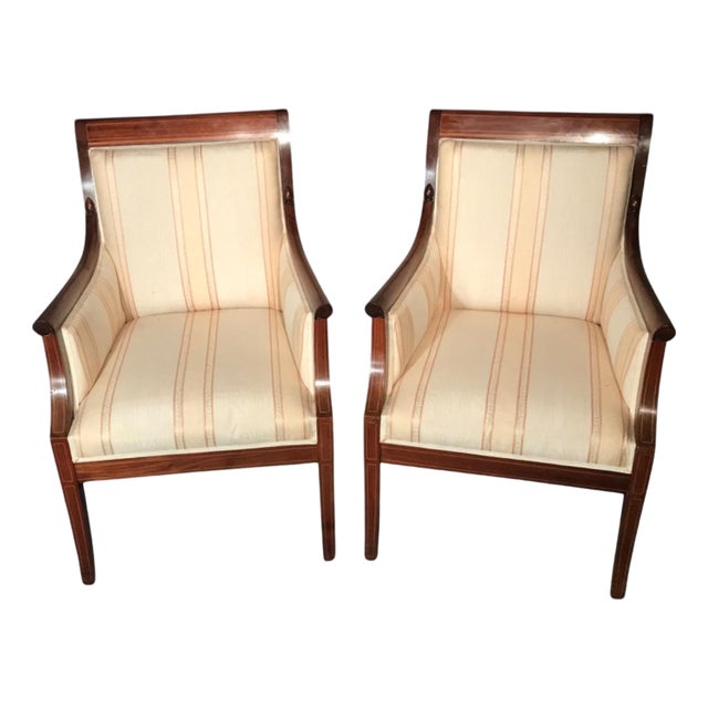 French Directoire Style Armchairs, 1880s, Set of 2 For Sale