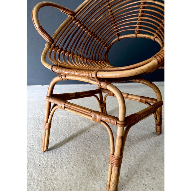 Mid-Century Bamboo Pod Armchair, Italy, 1960s For Sale - Image 9 of 16