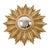 Vintage Sunburst Mirror in Gold Leaf Resin, 1960s For Sale - Image 15 of 18