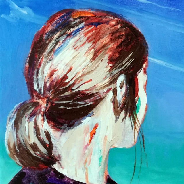 Hanna Ilczyszyn, Girl`s Back, 2020, Acrylic Painting on Canvas For Sale - Image 4 of 6