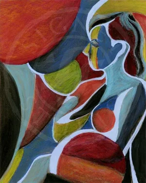 Original Abstract Study, "Expectations" by Kathleen Ney