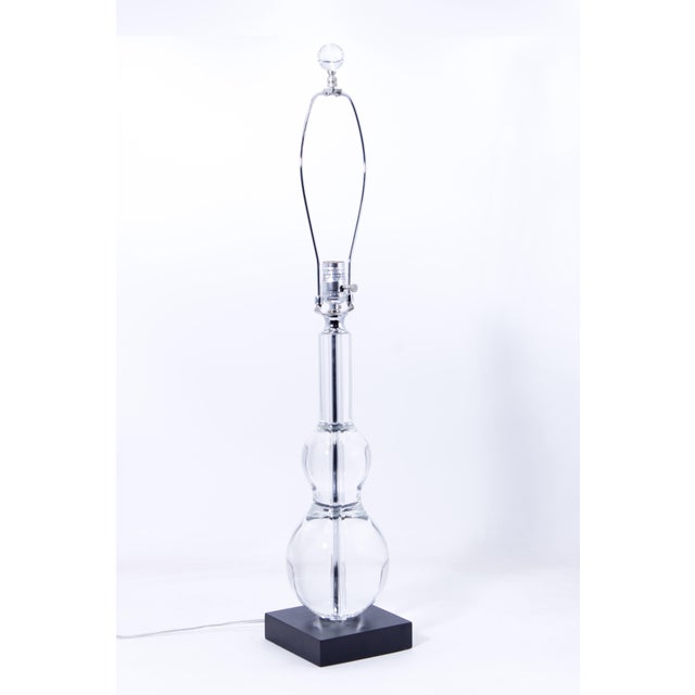 Modern 1990s Pair of John Richard Crystal Glass Modern Sphere Lamps For Sale - Image 3 of 12