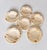 1980s Julie Sanders Cyclamen Pottery Celestial Gold Moon Stars Set of 6 Bowls & Plates (12 Pieces) For Sale - Image 4 of 12