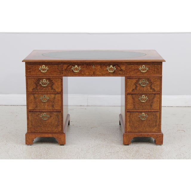 Age: C.1920s Details: Hand Dovetailed Drawer Construction Quality Construction 3 Part Desk Solid Brass Hardware Quality...