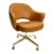 Saarinen Executive Arm Chair in Saddle Leather, Swivel Base, 24k Gold Edition For Sale