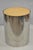 Late 20th Century Vintage Mid Century Modern Round Travertine Chrome Steel Pedestal Dining Table For Sale - Image 5 of 18
