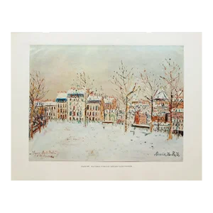 1950s After Maurice Utrillo "Square Saint-Pierre", First Edition Swiss Full-Color Print
