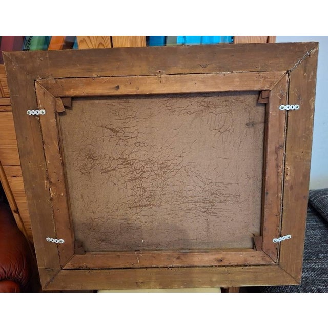 Wood Impresionist River Landscape - Signed A. K. Maderson, 19th Century For Sale - Image 7 of 8
