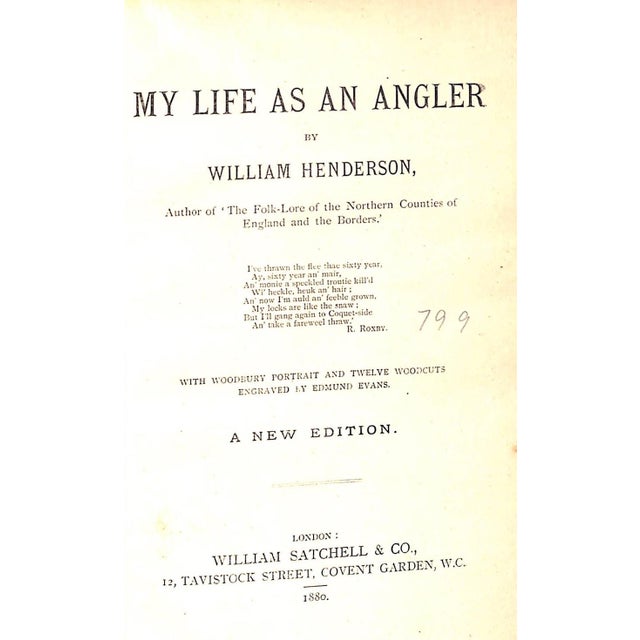 HENDERSON, William [349] pp. William Satchell & Co. 1880 7 5/8" x 5 1/2" Ex libris copy w/ drawing copy *w/ bottom corner...