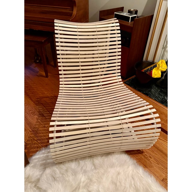 1980s English Willow Bat Slat Lounge Chair For Sale - Image 16 of 17