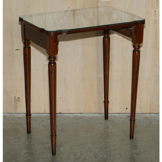 Vintage French Empire Flamed Mahogany Nesting Tables, Set of 3 For Sale - Image 11 of 18