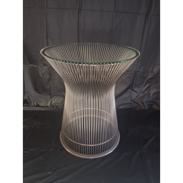 Silver Mid Century Modern Authentic Warren Platner for Knoll / Side Table For Sale - Image 8 of 8